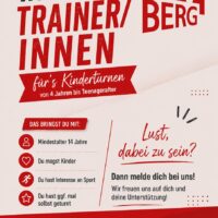 Der MTV Berg sucht TrainerInnen fürs Kinderturnen Der MTV Berg sucht TrainerInnen fürs Kinderturnen