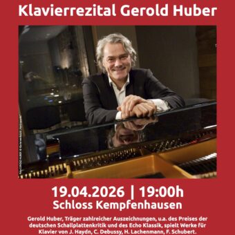 19.4.: Klavierrezital mit Gerold Huber