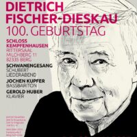 29.5.: Soirée im Schloss: Schwanengesang - Festlicher Schubert-Liederabend aus Anlass des 100. Geburtstages von Dietrich Fischer-Dieskau