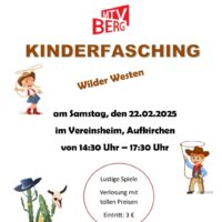 Kinderfasching beim MTV: Ab in den wilden Westen!