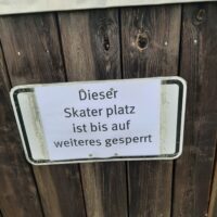 Skateplatz vorübergehend gesperrt
