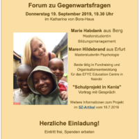 Marie Habdank zum "Schulprojekt in Kenia"