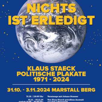 Einladung zu Vernissage und Ausstellung: Klaus Staeck in Berg