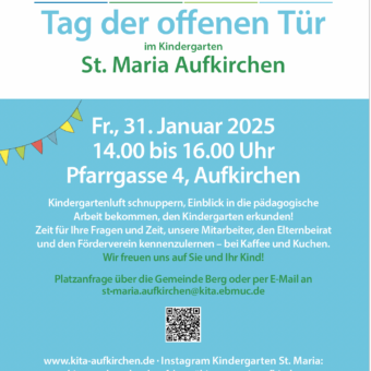 31.1.: Tag der offenen Tür im Kindergarten St. Maria