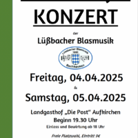 4./5.5.: Frühlingskonzert der Lüßbacher Blasmusik