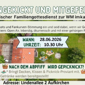 28.6.: Ökumenischer Familiengottesdienst zur WM