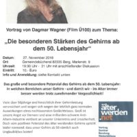 Vortrag von Dagmar Wagner: Die besonderen Stärken des Gehirns ab dem 50. Lebensjahr