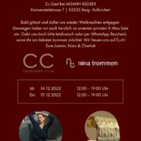 14./15.12. X-Mas Sale bei Jasmin Klüser in Aufkirchen