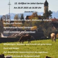 26.7.: Grillfest in Allmannshausen