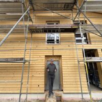 Das heiß ersehnte Sport- und Funktionsgebäude des MTV Berg wächst