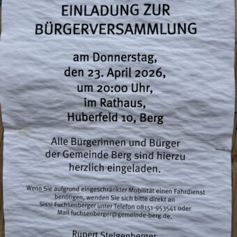 23.4.: Bürgerversammlung