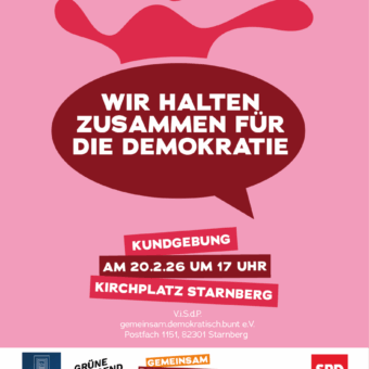 20.2.: Kundgebung für die Demokratie