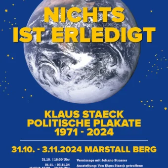 31.10. – 3.11.: Klaus-Staeck-Ausstellung in Berg