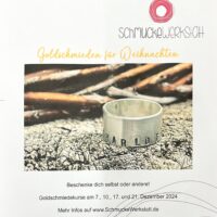 7./10./17./21.12.: Goldschmiedekurse in der SchmuckeWerkstatt