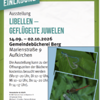 14.9.-2.10.: Libellenausstellung und Vortrag am 22.9.