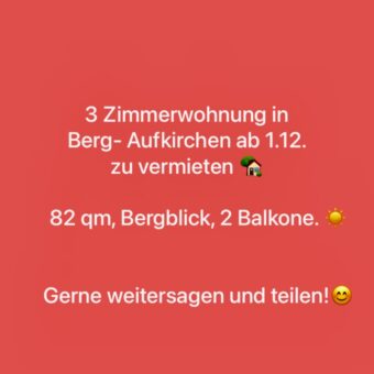 Nachmieter gesucht!